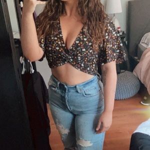 H&M Cropped Floral Top